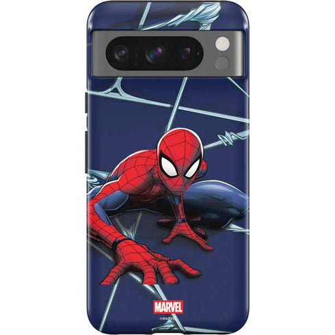 Marvel Spiderman Crawling Spiderman Pixel Cases